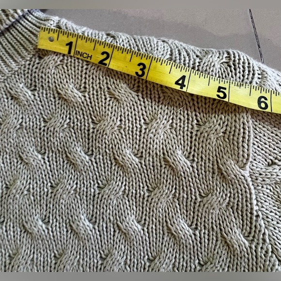 Jeanne Pierre Yellow Cotton Knit Turtleneck Sweater Size Small - Picture 8 of 16